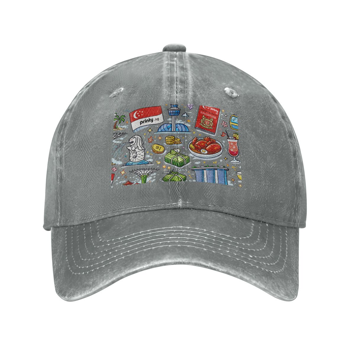 Custom Unisex Washed Denim Baseball Cap