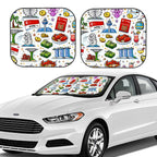 Custom Foldable Front Windshield Sun Shade 2 pcs