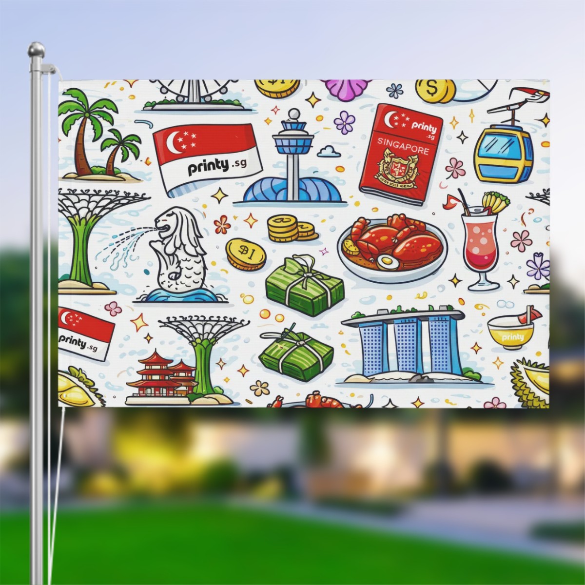 Custom Three-Layer Double Sided Flags 72"x48" Outdoor Decor