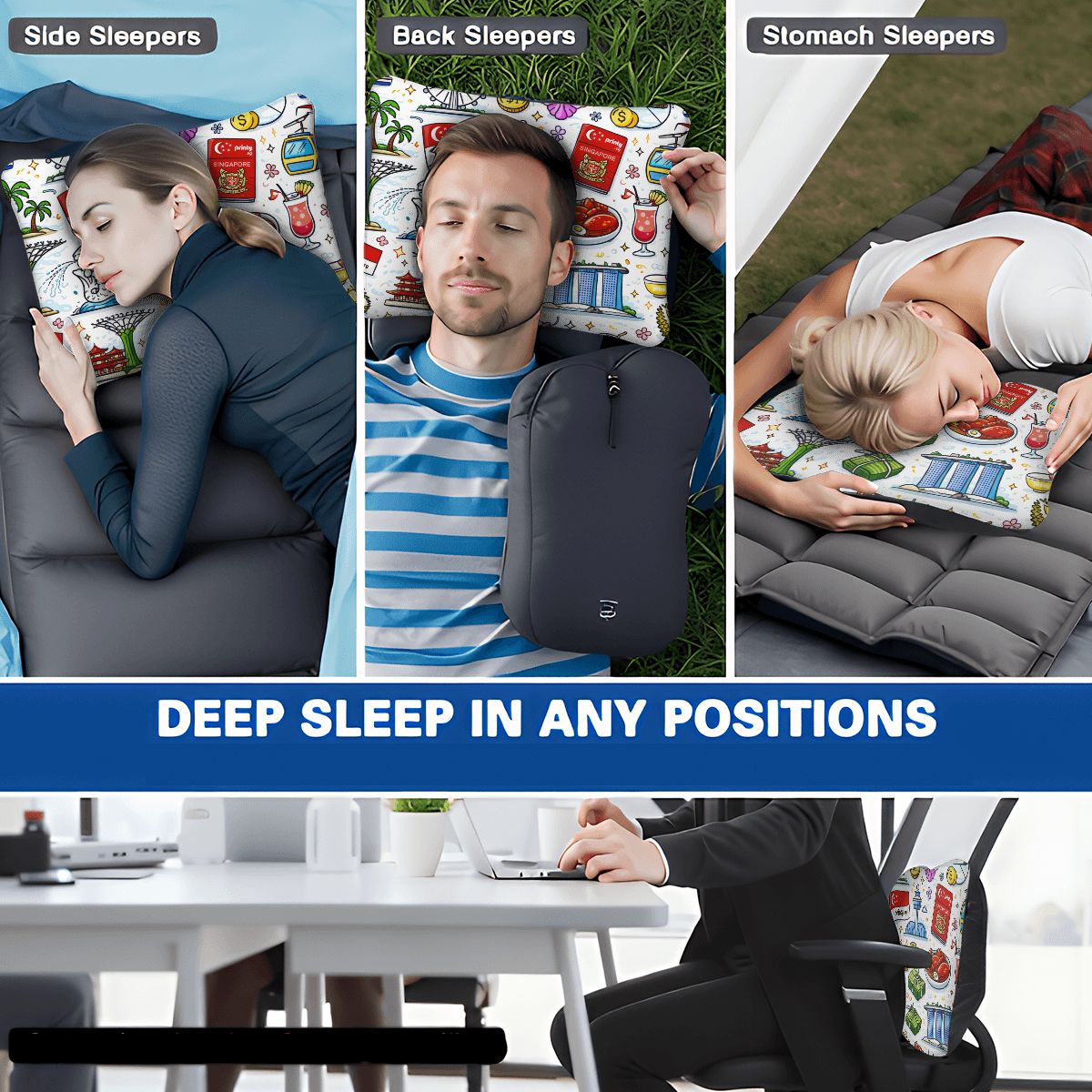 Custom Inflatable Camping Pillow