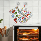Custom Silicone Oven Mitts and Pot Holders Sets (Left)