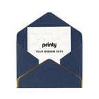 Custom Vertical Greeting Cards (Golden Edge Pearl Paper)