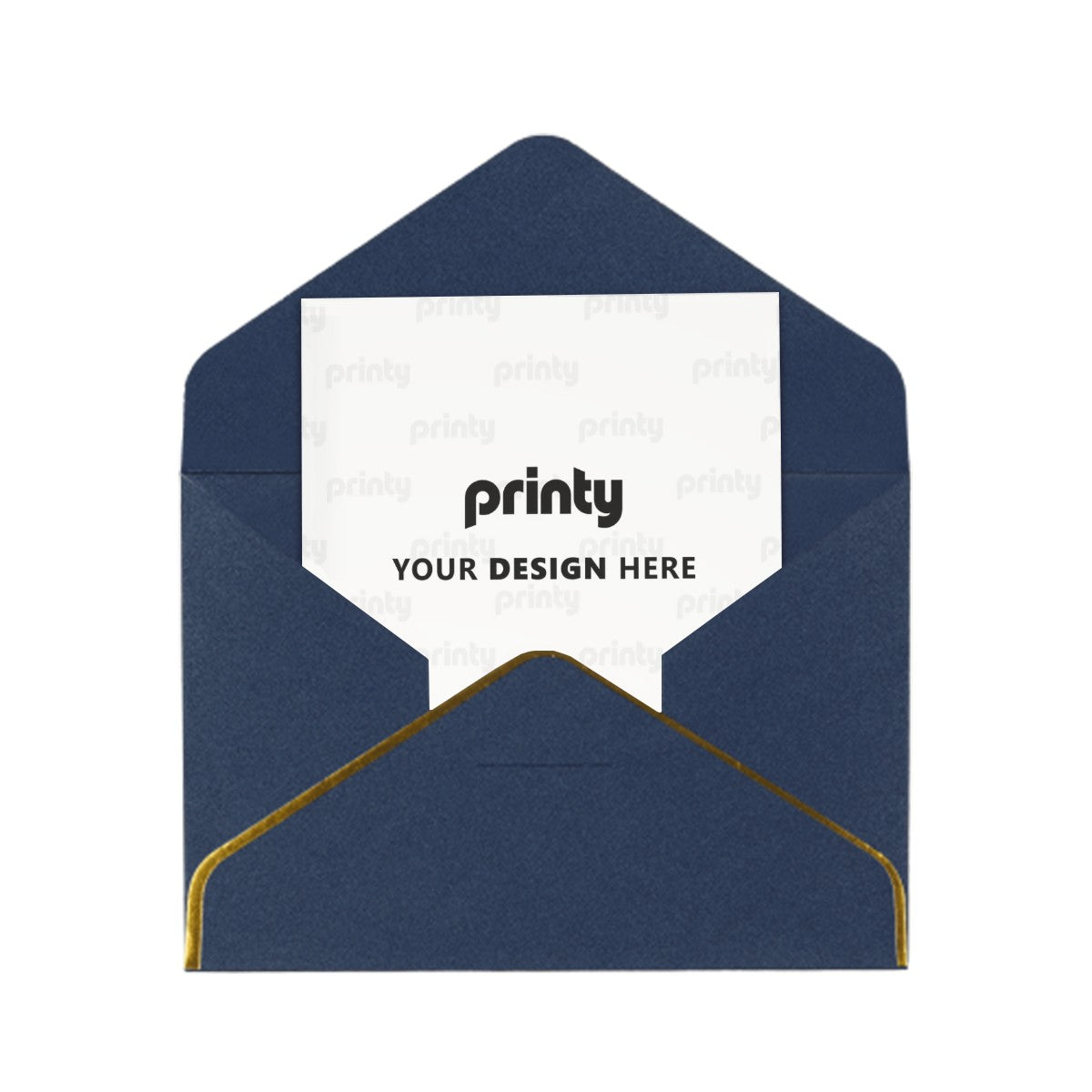 Custom Vertical Greeting Cards (Golden Edge Pearl Paper)