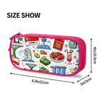 Custom Horizontal Oxford Large Capacity Double Layer Pencil Case