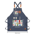 Custom Children's Canvas Cross Back Apron with Pockets