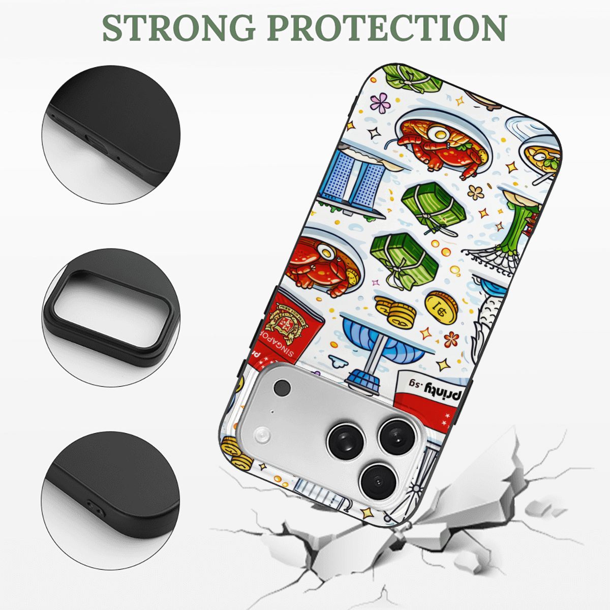 Custom iPhone 17 Pro Max TPU Black Phone Case