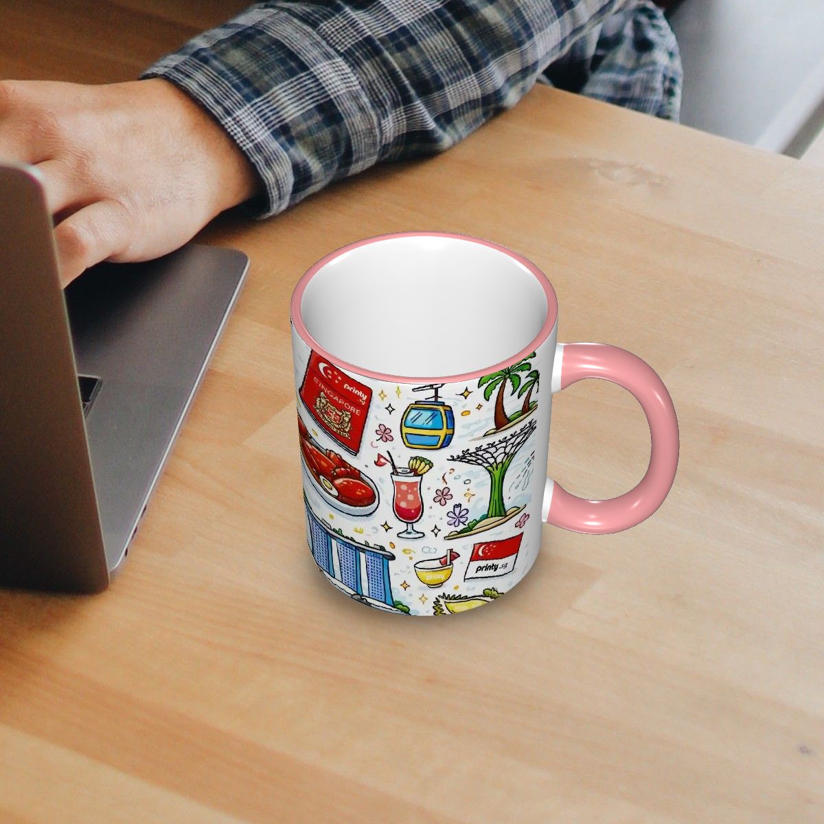 Custom Colored Ceramic Coffee Mug (11oz) (All Over Print)