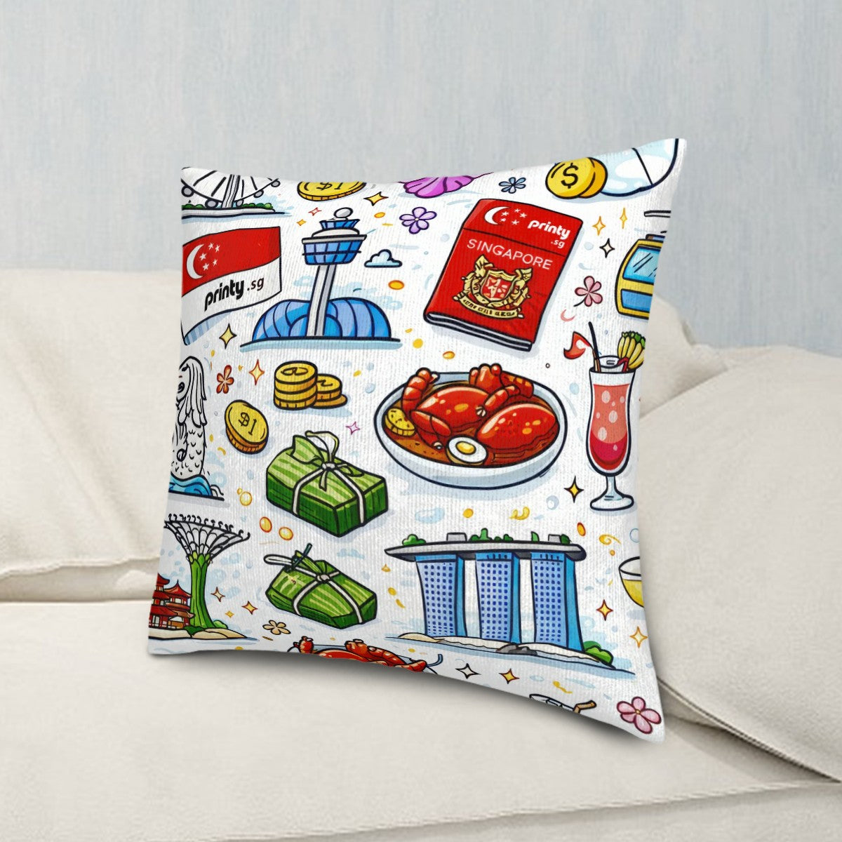 Custom Plush Throw Pillow Covers 2 pcs (Single-Sided Design)