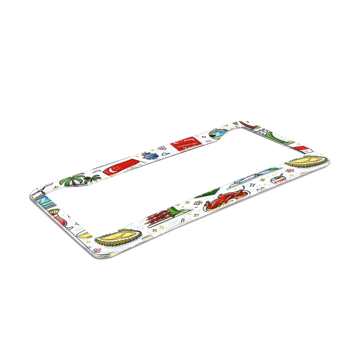 Custom 2-Hole Round License Plate Frames 2 pcs