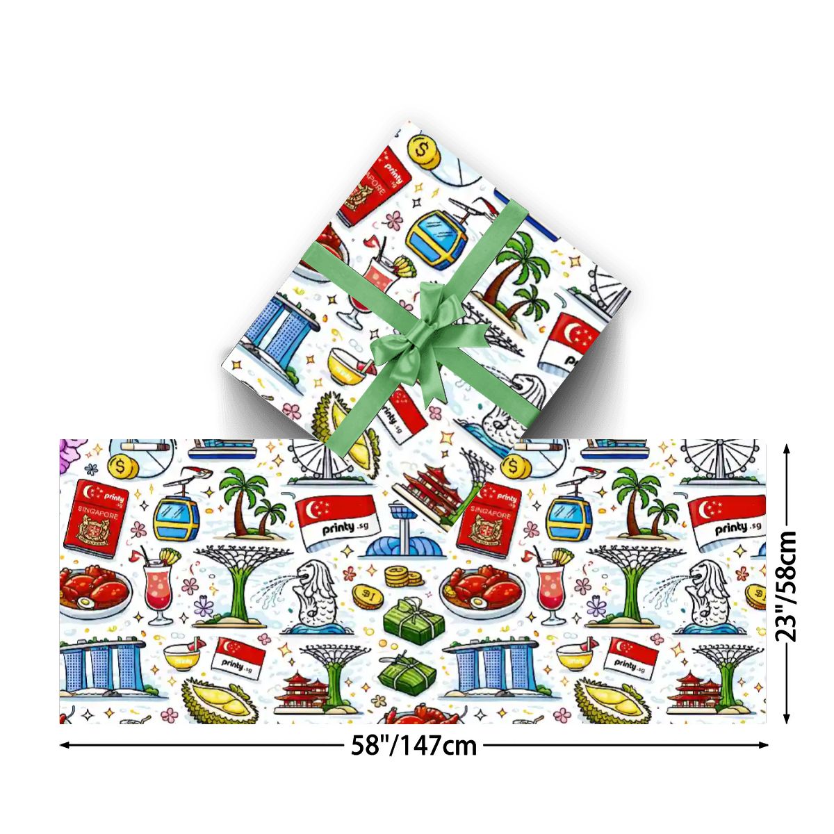 Custom 3-Pack Gift Wrapping Paper Sheets