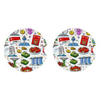 Custom Ceramics Car Coasters 2 pcs