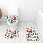 Custom Bathroom Rugs Set 3 pcs