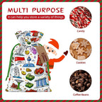 Custom Christmas Drawstring Gift Bags