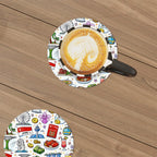 Custom Round Ceramic Coasters Set of 6