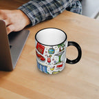 Custom Colored Ceramic Coffee Mug (11oz) (All Over Print)