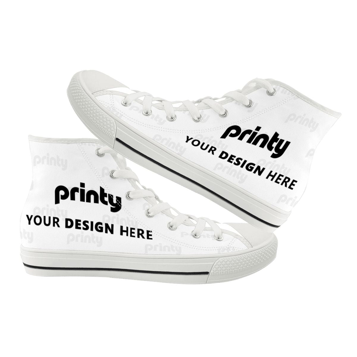 Custom Men's High Top Canvas Shoes (Customized Tongue)