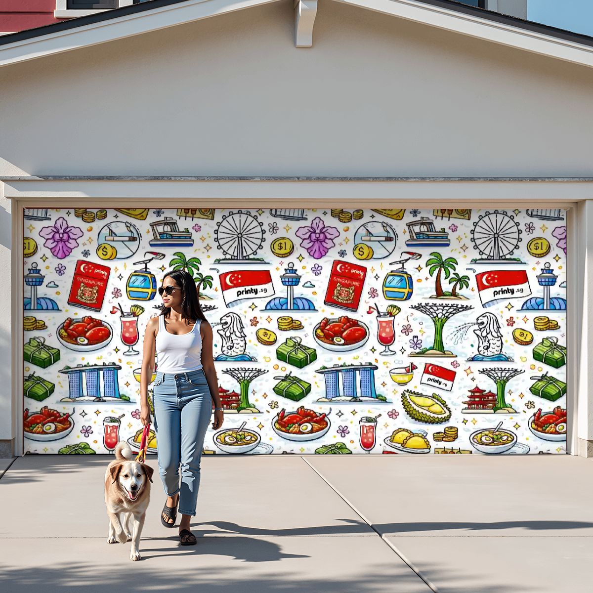Custom Garage Door Banner Backdrop