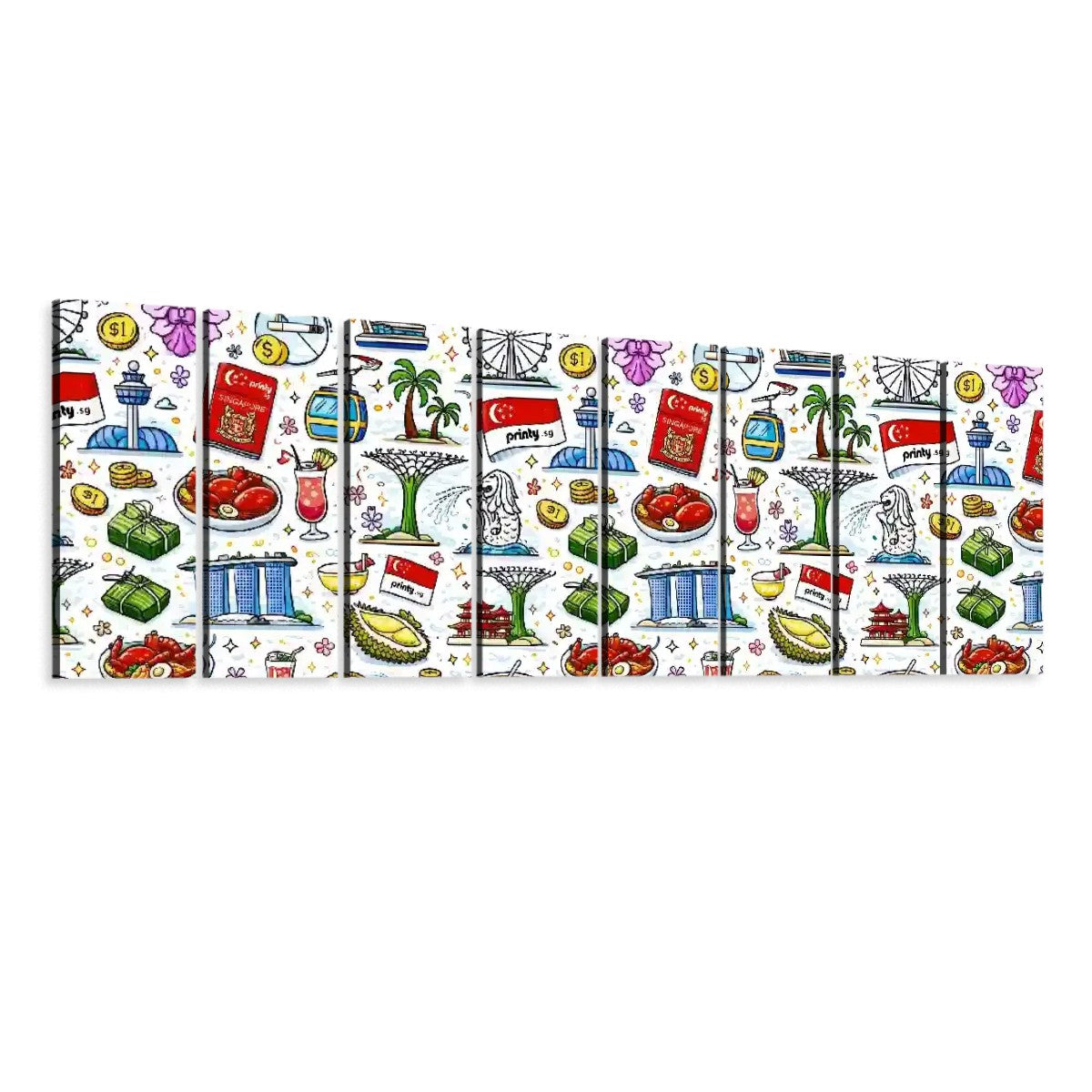 Custom 8 Panels Canvas Prints Wall Art