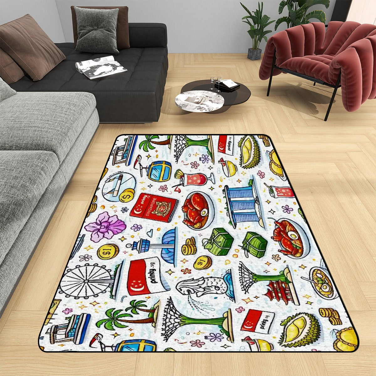 Custom Small Area Rug Floor Carpet (3:2)