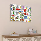Custom 2 Panels Canvas Prints Wall Art (Set C)