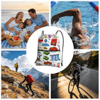 Custom Zipper Drawstring Backpack