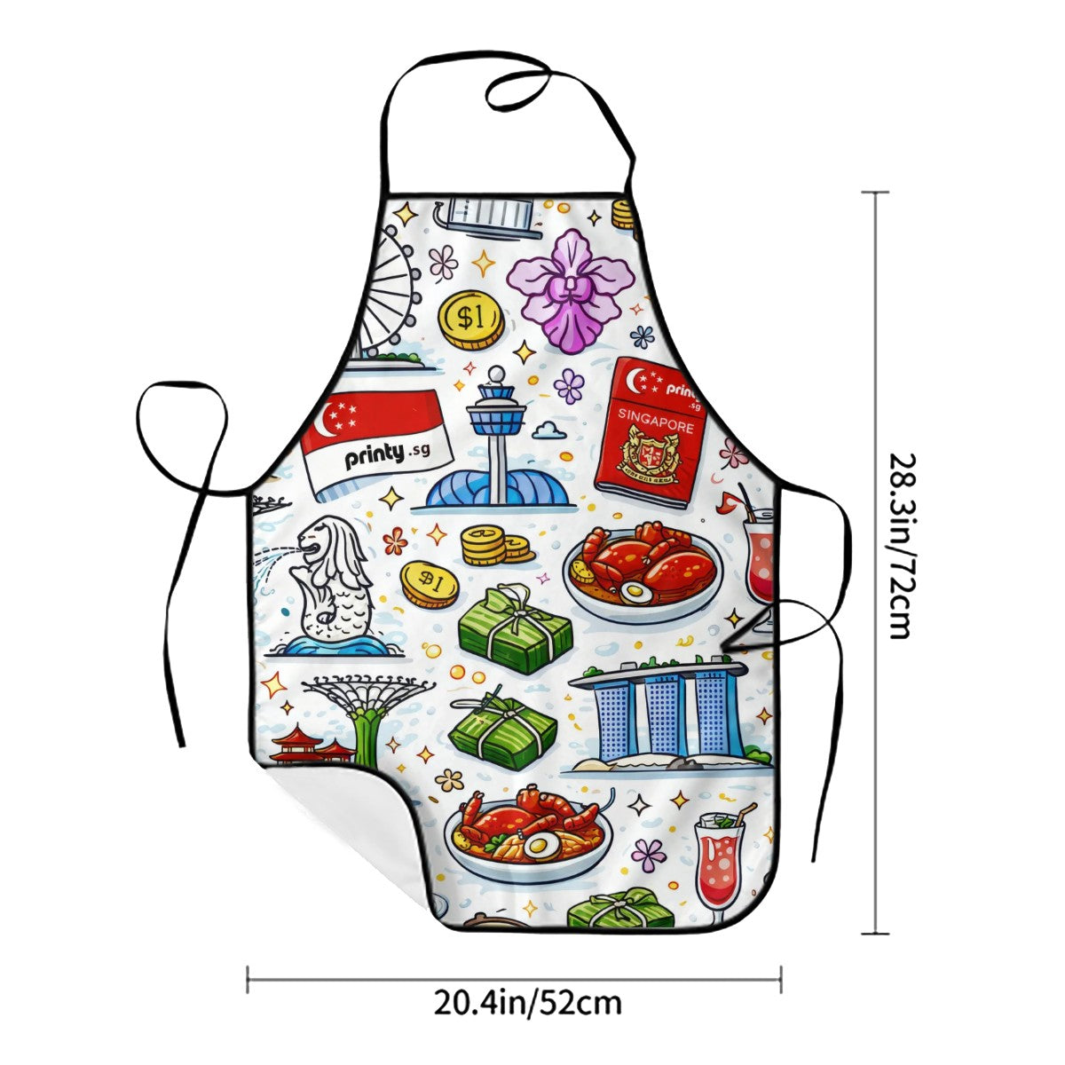 Custom Adult Apron without Pockets