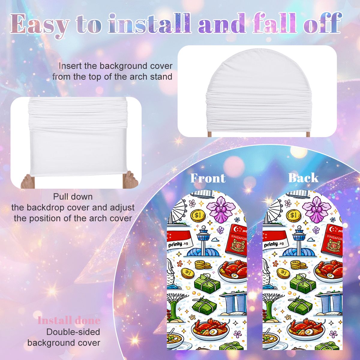 Custom Medium Arched Background Cover