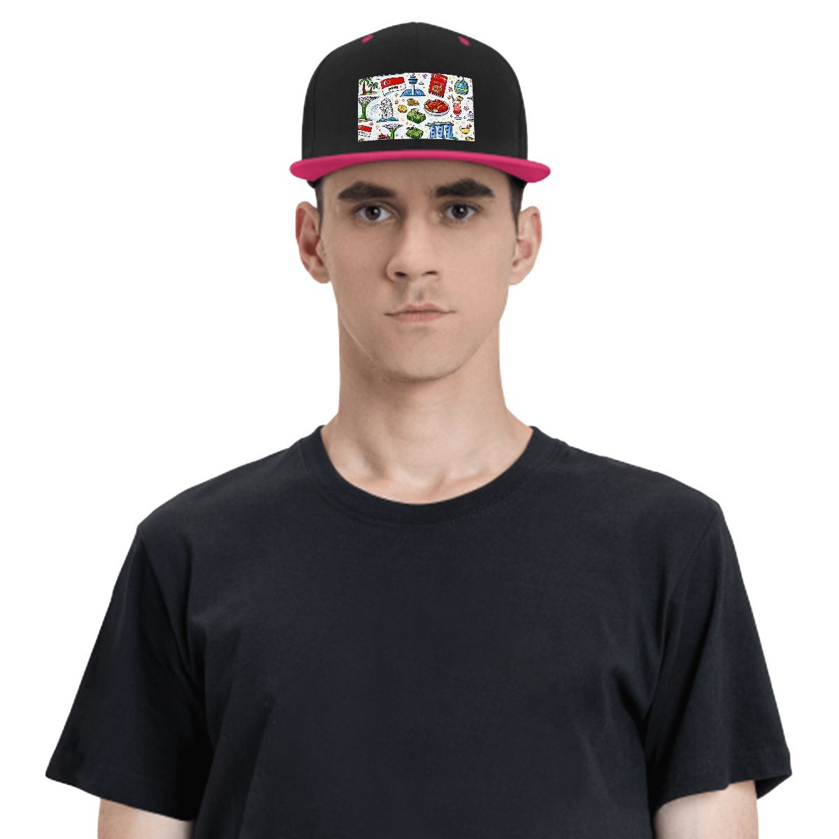 Custom Flat Bill Hats Hip Hop Style (Front Pattern)
