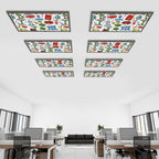 Custom Magnetic Fluorescent Light Covers for Ceiling Lights 8 Pcs
