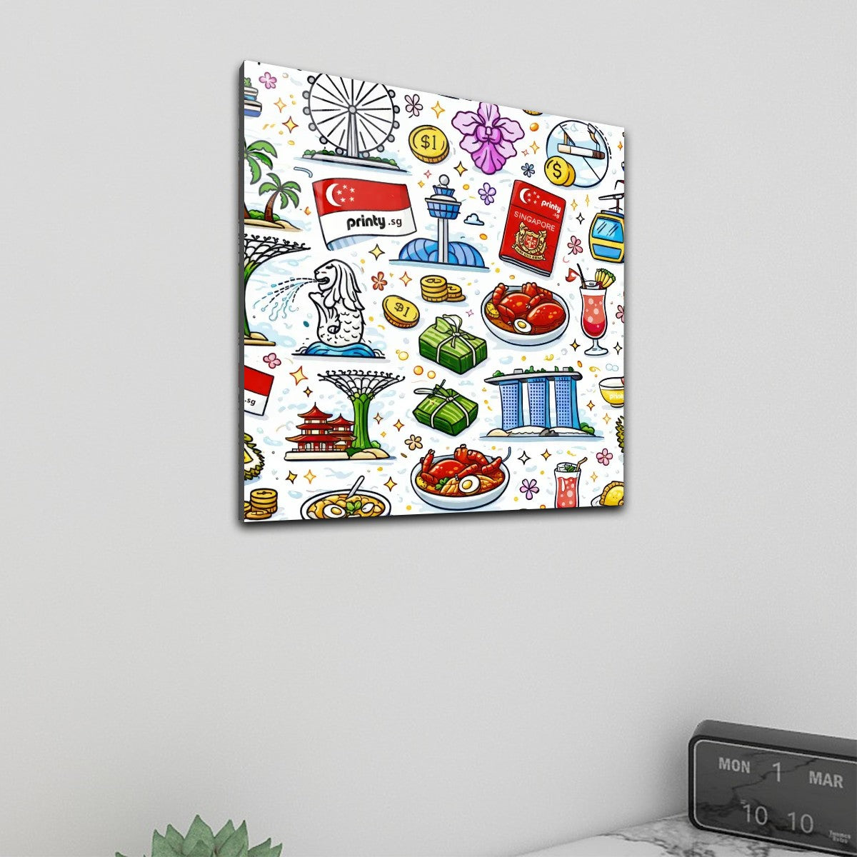 Custom Square Acrylic Wall Art Prints with Hook (1:1)