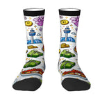 Custom Color Contrast Crew Socks