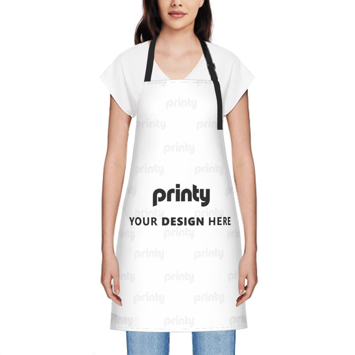 Custom Waterproof Apron Women without Pockets
