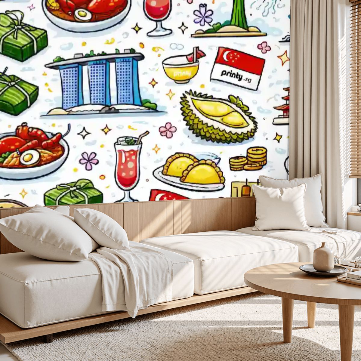 Custom Unpasted Mural Wallpaper 96"x69"