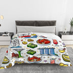 Custom 280 GSM Multi-Size Flannel Throw Blanket (Horizontal)
