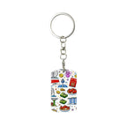 Custom Rectangular Metal Keychain