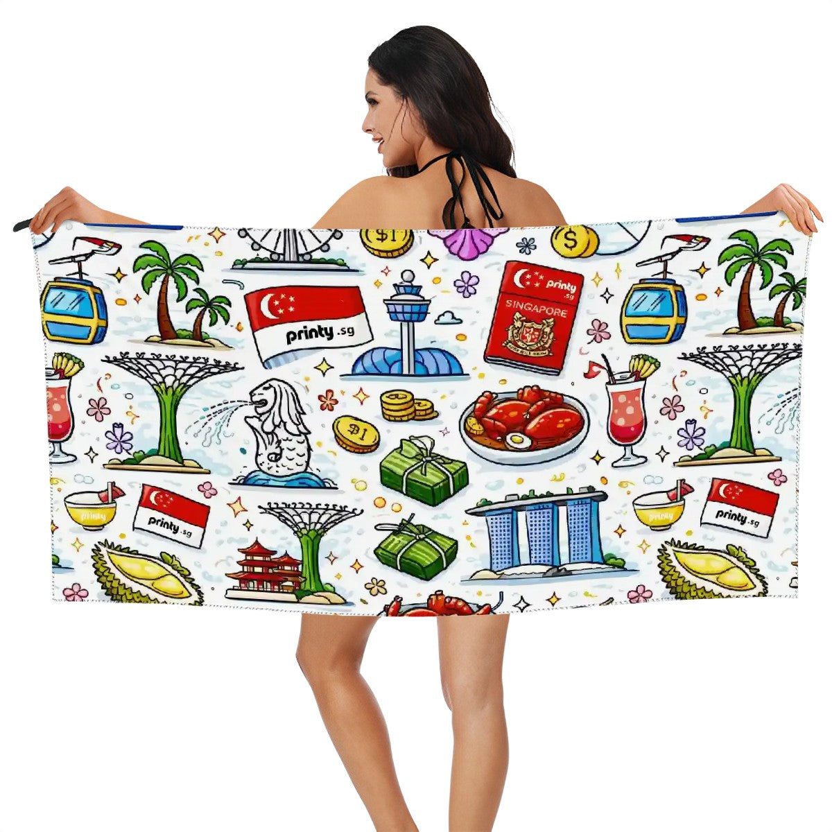 Custom Microfiber Quick Dry Bath Towels (Horizontal)