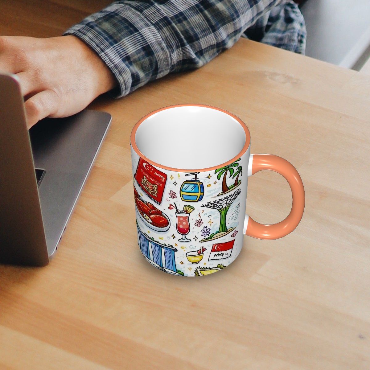 Custom Colored Ceramic Coffee Mug (11oz) (All Over Print)
