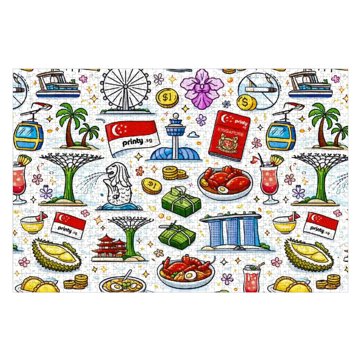 Custom Wooden Jigsaw Puzzles 1000 pcs (Horizontal)