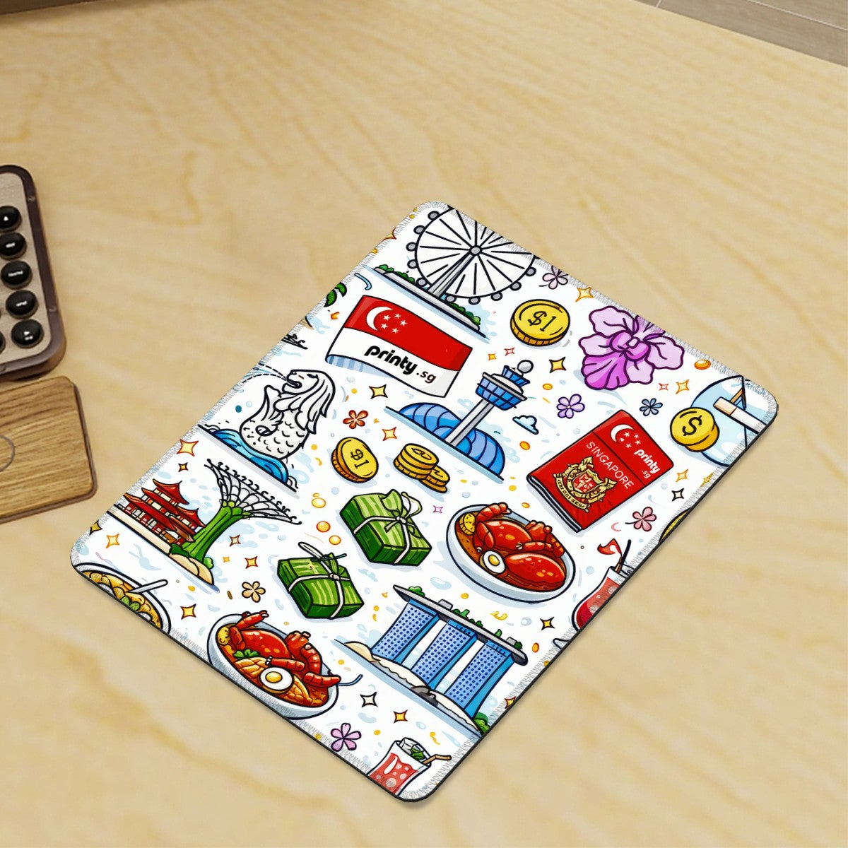 Custom Large Mouse Pad with Non-Slip Rubber Base (Vertical)