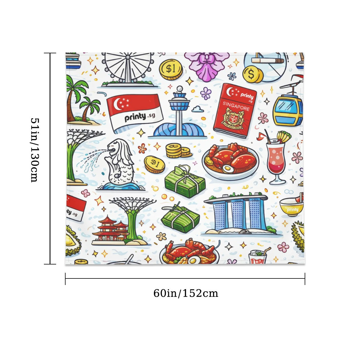 Custom Horizontal Wall Tapestry for Bedroom (6:5)