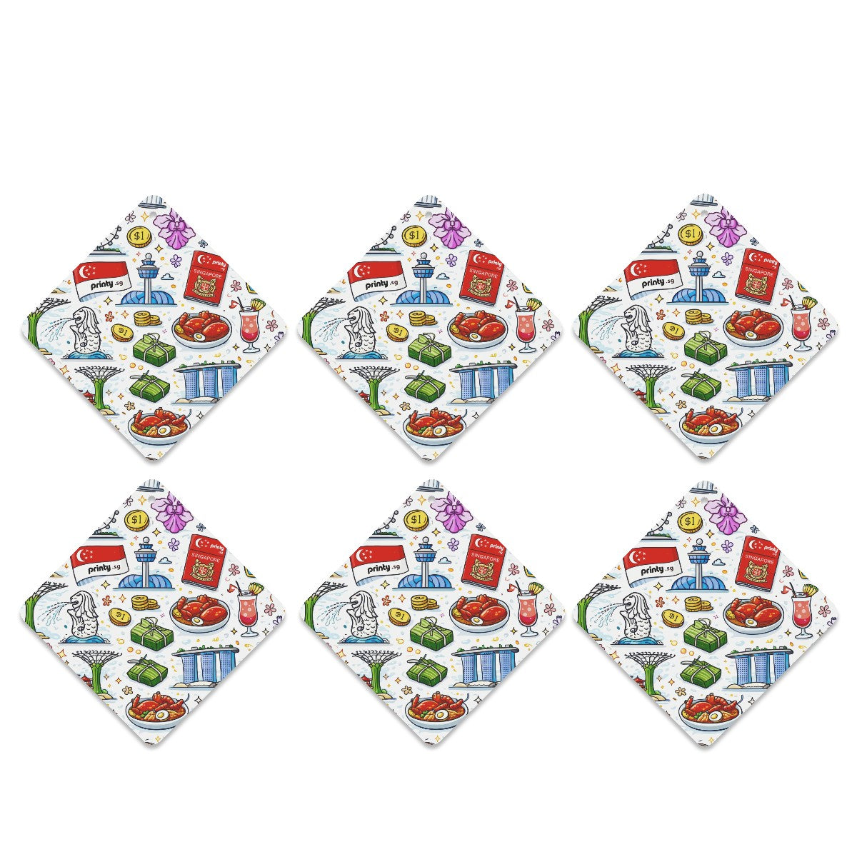 Custom Square Car Air Freshener Cards 6 pcs