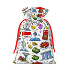Custom Christmas Drawstring Gift Bags
