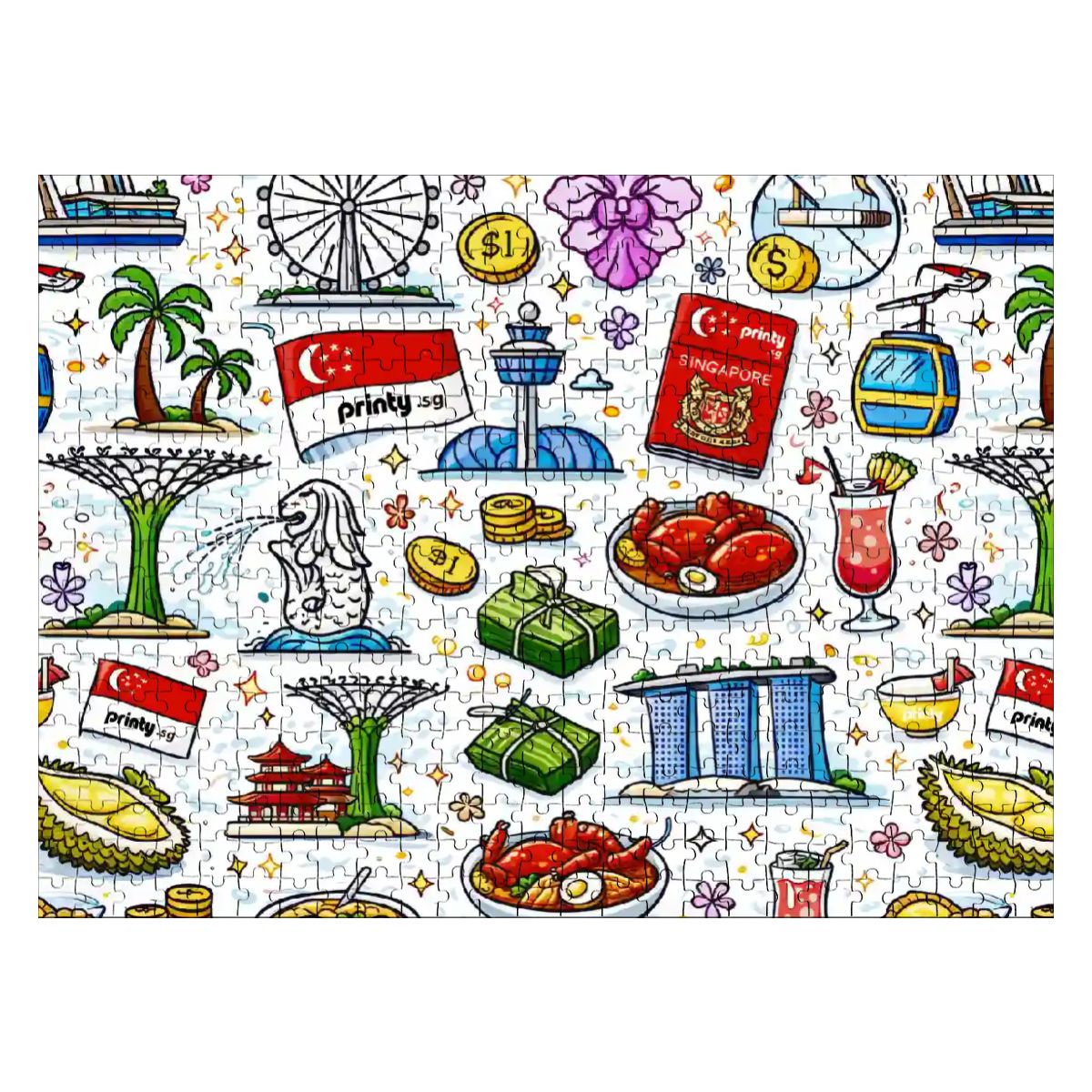 Custom Wooden Jigsaw Puzzles 500 pcs (Horizontal)