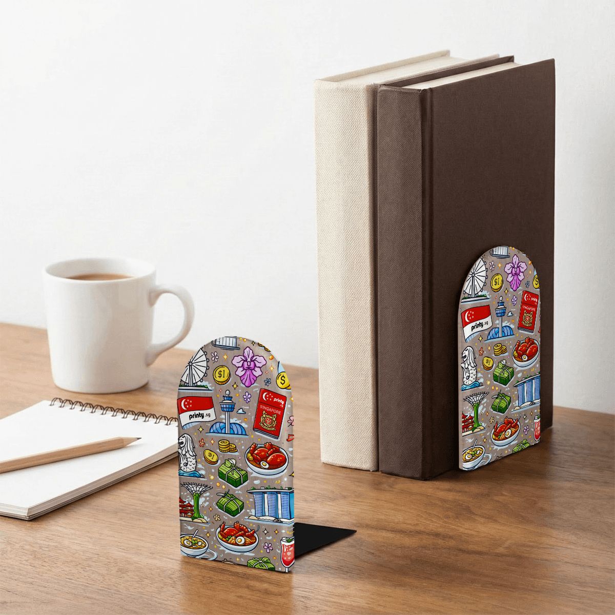 Custom Small Wooden Bookends 2 pcs