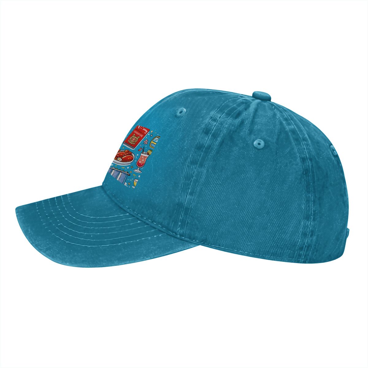 Custom Unisex Washed Denim Baseball Cap