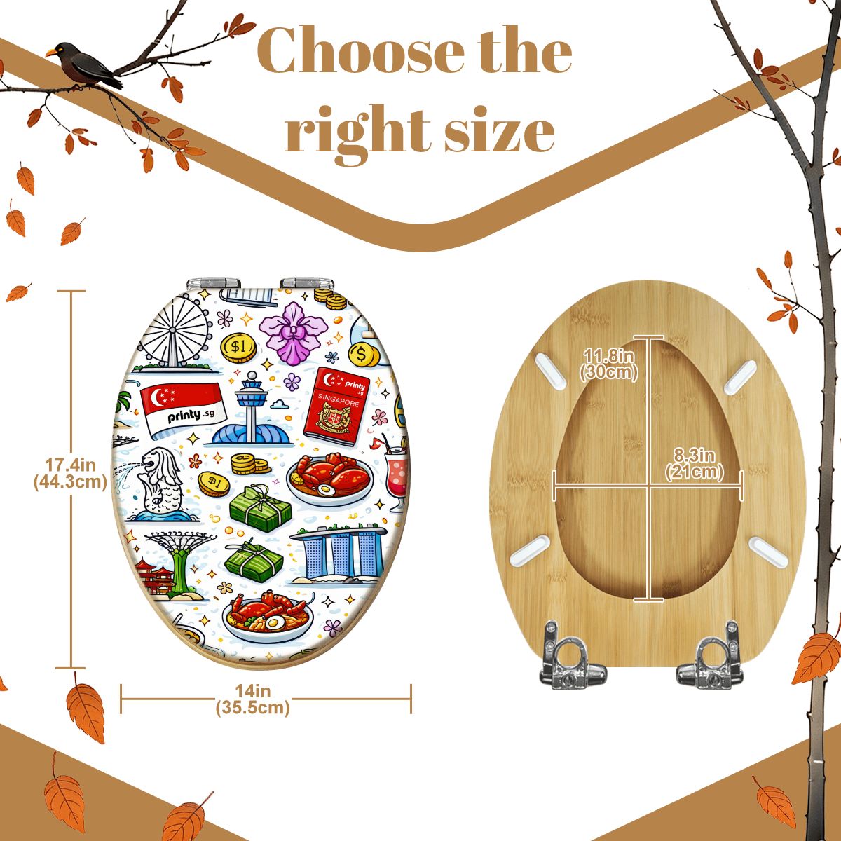 Custom Wood Toilet Seat V-Shaped