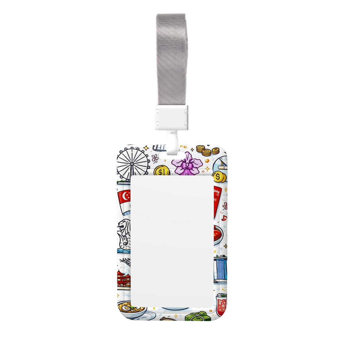 Custom Vertical ID Badge Holder(Double-Sided Design)