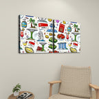 Custom 2 Panels Canvas Prints Wall Art (Set A)