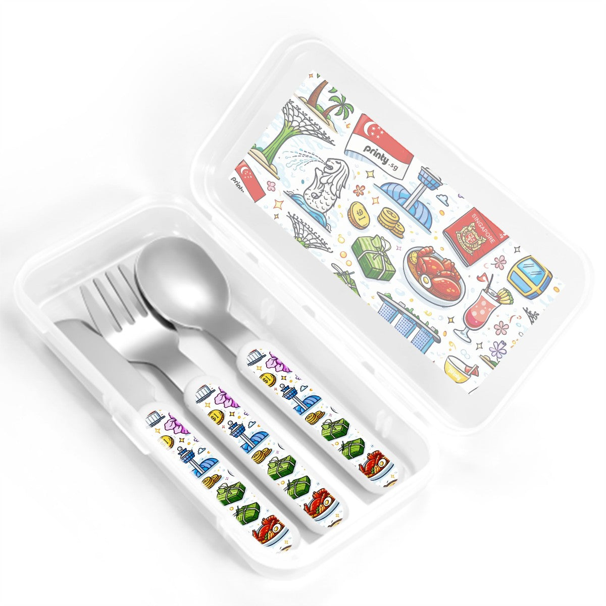 Custom Kids Cutlery Set Straight Handle