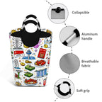 Custom Square Laundry Basket with Padded Handles